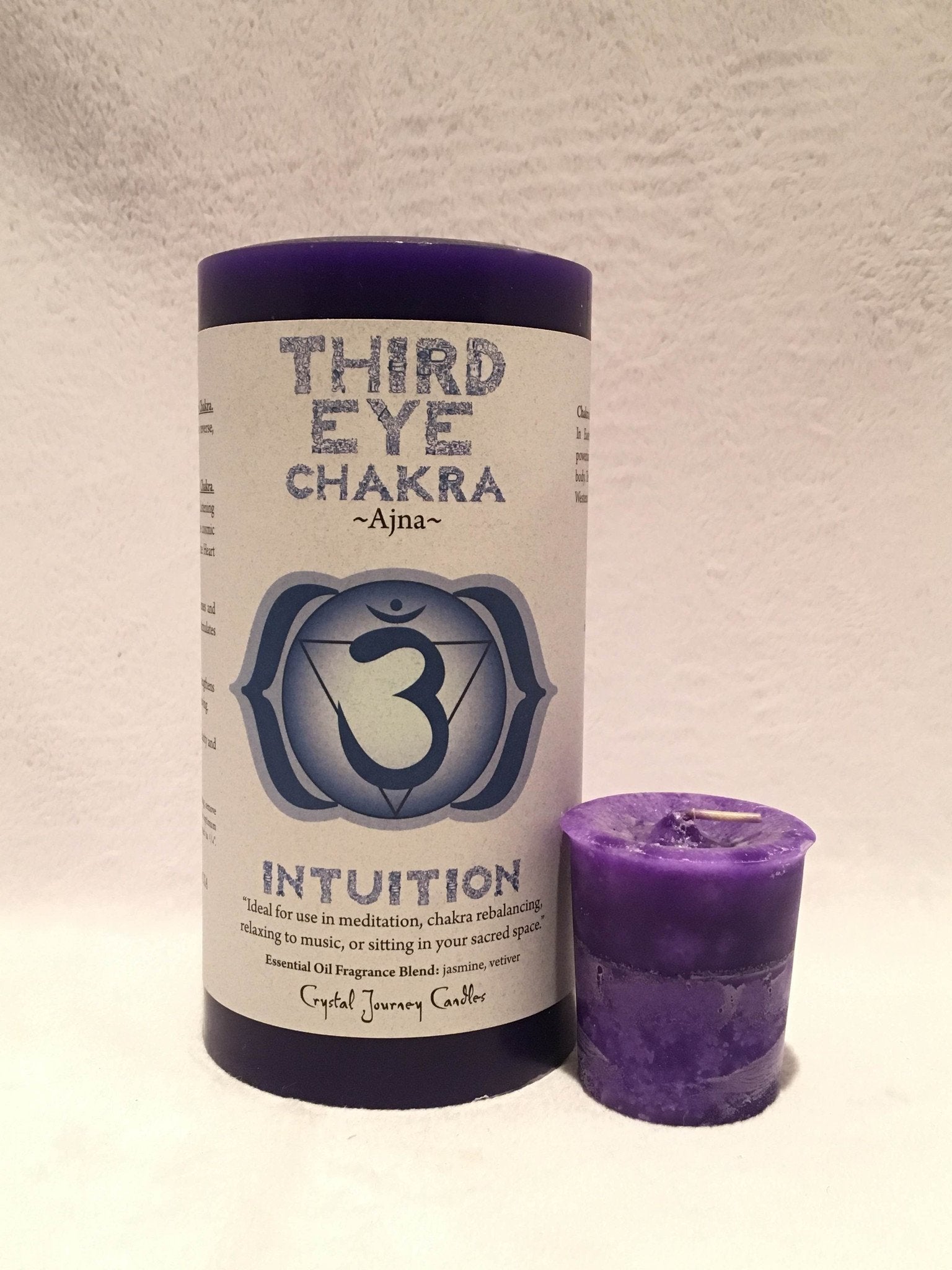 Crystal Journey Third Eye Chakra CandleAjna/Intuition Holistic